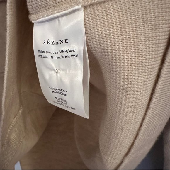 NEW Sezane Betty Cardigan in Beige Crochet | size M - Picture 7 of 9